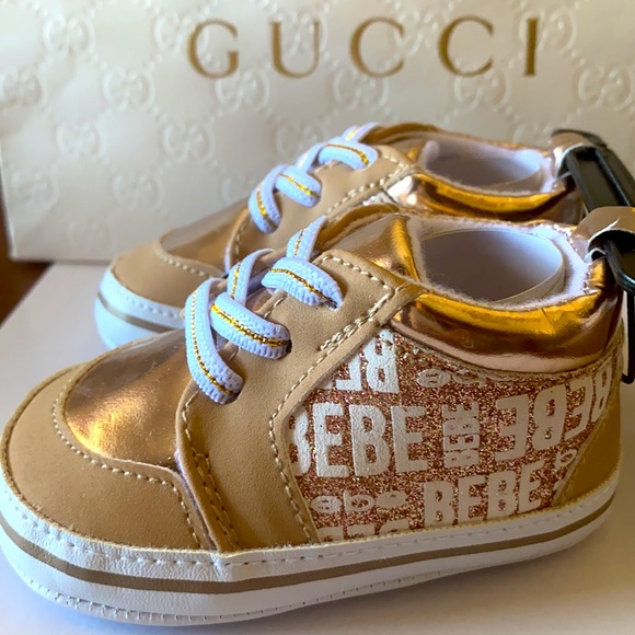 Bebe Rose Gold baby tennis shoes 👟 - Picture 3 of 8